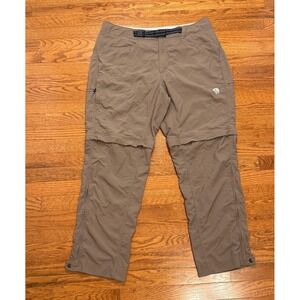 Mountain Hardwear Convertible Hiking Pants Mens XL 31" Brown Nylon Outdoor Belt